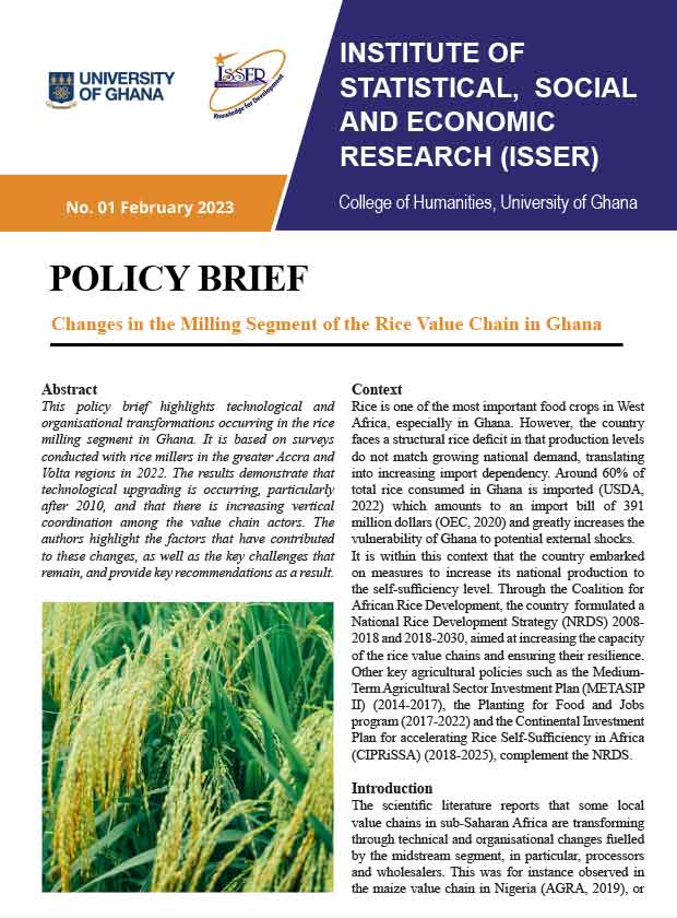 Changes in the Milling Segment of the Rice Value Chain in Ghana