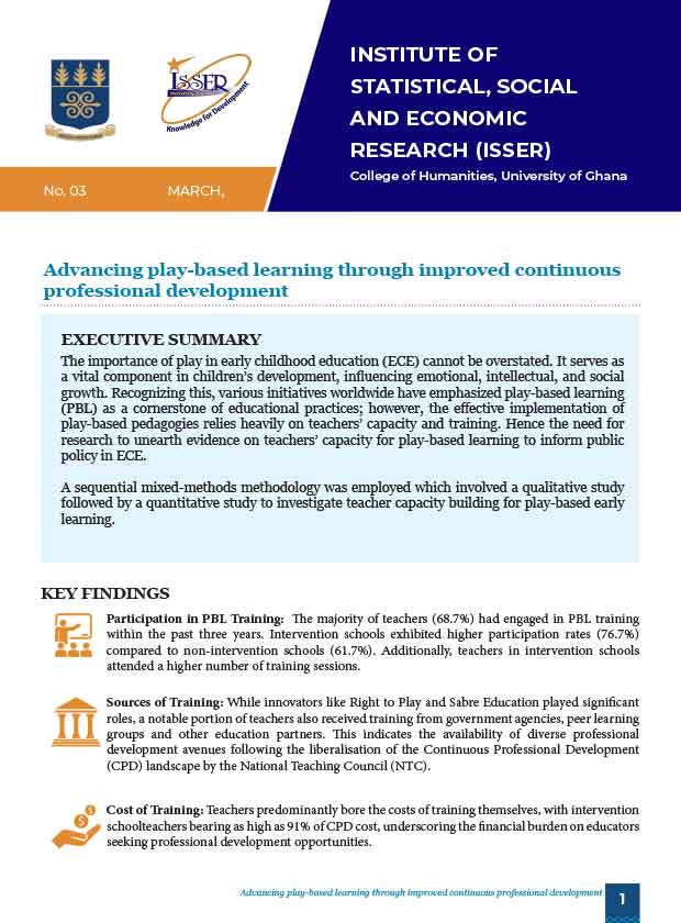 Advancing play-based learning through improved continuous professional development
