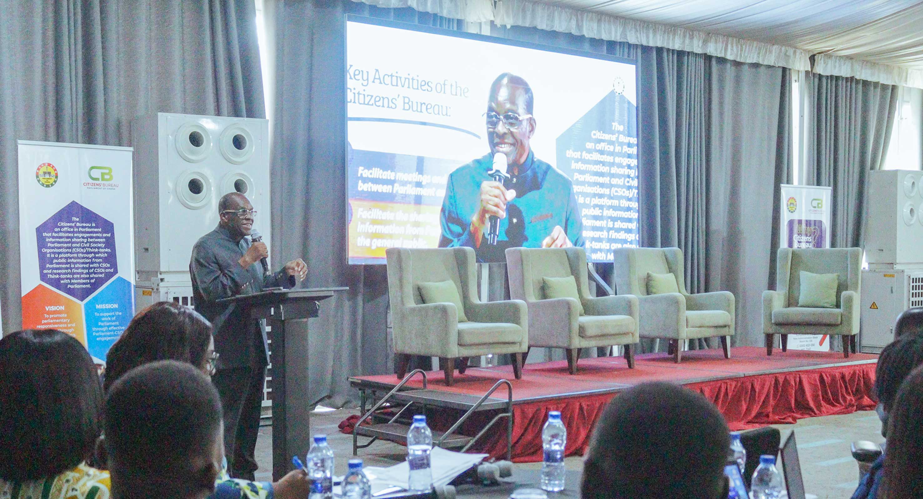 Speaker of Parliament, Rt. Hon. Alban Sumana Kingsford Bagbin, speaks on the importance of evidence, independent analysis and public perspectives in strengthening parliamentary oversight.