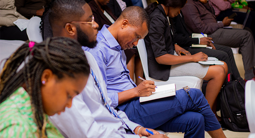 ISSER stakeholder engagement activities are defined by a commitment to inform and educate. Here, participants are pictured keenly taking in the well-researched submissions of the panelists, delivered through PowerPoint presentations and interactions.  