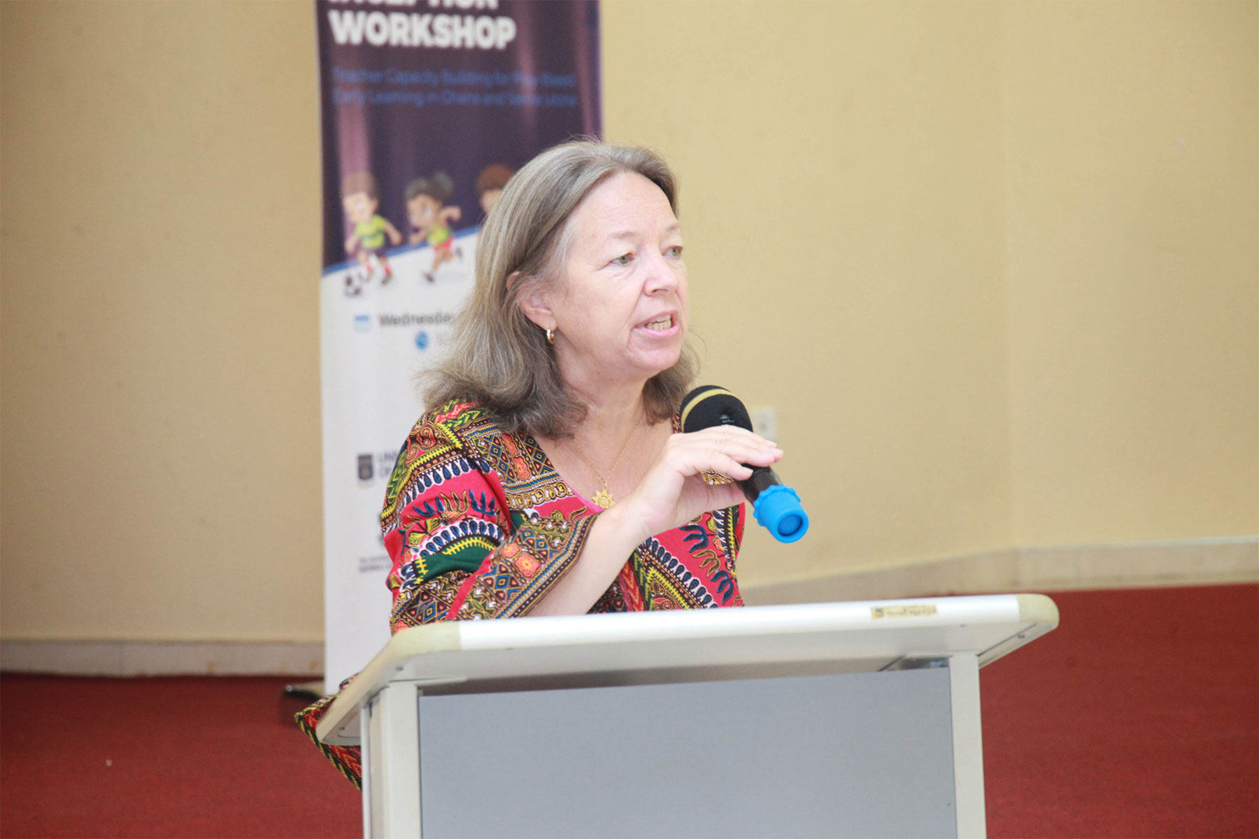 Dr. Casely-Hayford during her presentation of the project overview