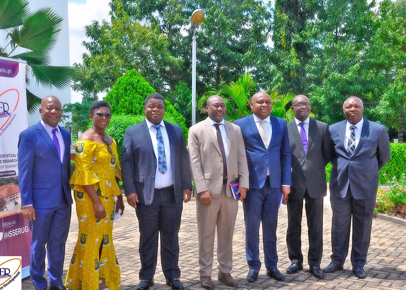 (l-r): Prof. Samuel Nii Ardey Codjoe, Provost, College of Education, UG; Dr. Awo; Prof. Quartey; Prof. Awandare; Mr. Armah Mensah; Prof. Ofori; Prof. Darko Osei