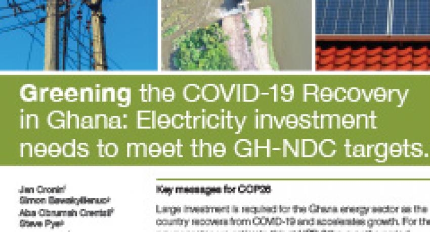 Greening the COVID-19 Recovery in Ghana