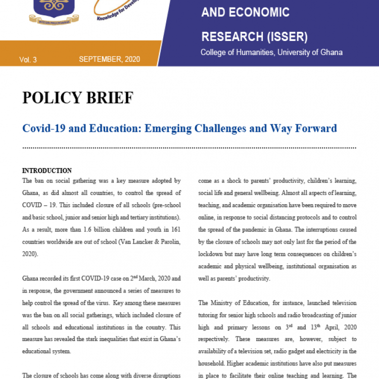 Covid-19 and Education: Emerging Challenges and Way Forward