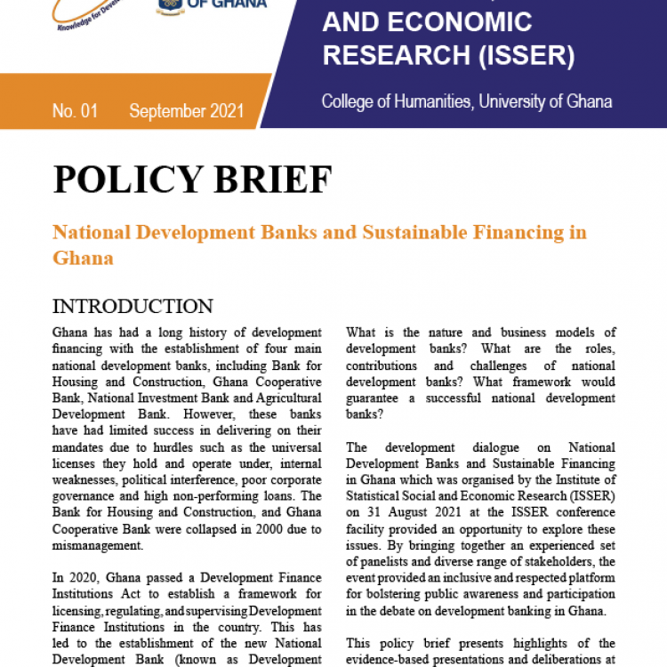 National Development Banks and Sustainable Financing in Ghana