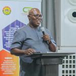 ISSER Director, Prof. Robert Darko Osei, delivers the keynote technical presentation on Ghana’s 2025 Economic Performance at the Parliament–Civil Service–Academia Information Sharing Session.