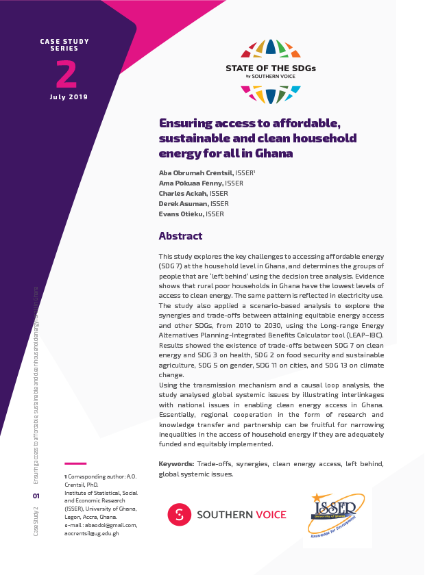 Ensuring access to affordable, sustainable and clean household energy for all in Ghana